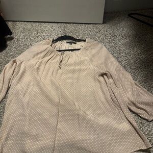 Fred David Beige Polka Dot Blouse medium